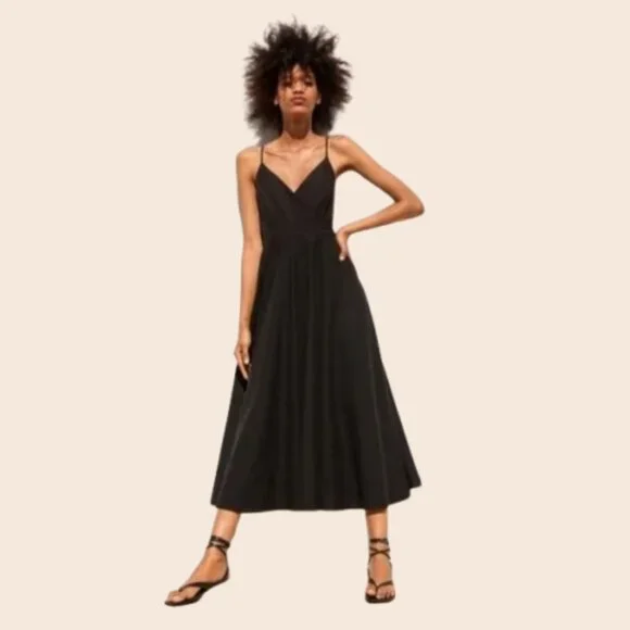 black linen dress zara ZARA. Black linen dress Ts – Hibuy market main image 0